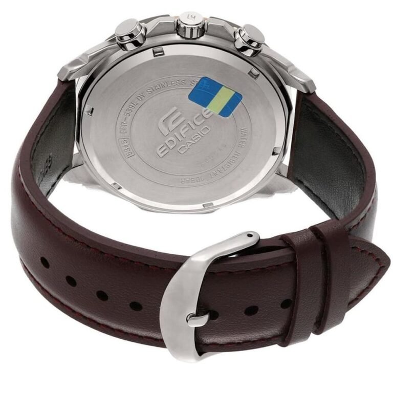 ساعة كاسيو اديفيس رجالية جلد بنى كرونوغراف