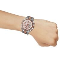 ساعة كاسيو اديفيس رجالية معدن فضى و نحاسى كرونوغراف