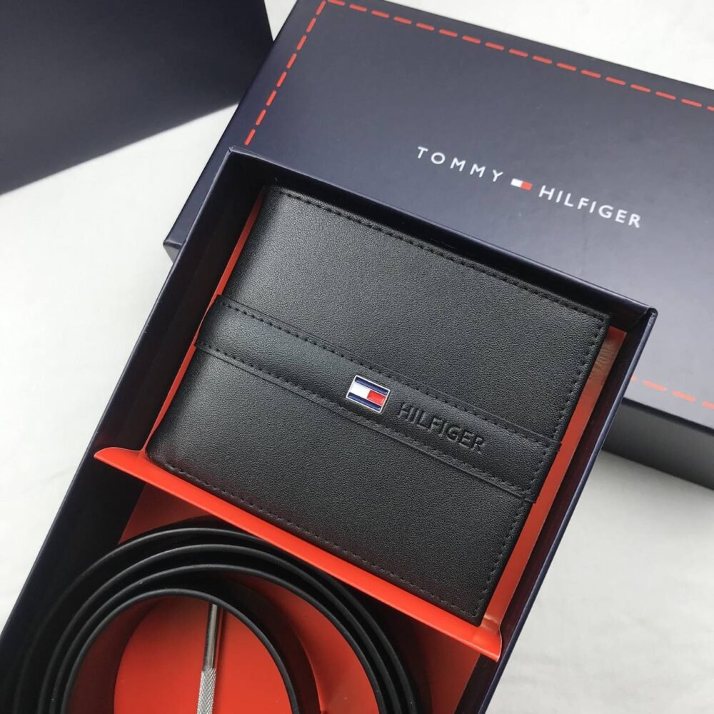 محفظه وحزام تومي هيلفيغر للرجال 7 محفظه وحزام تومي هيلفيغر للرجال