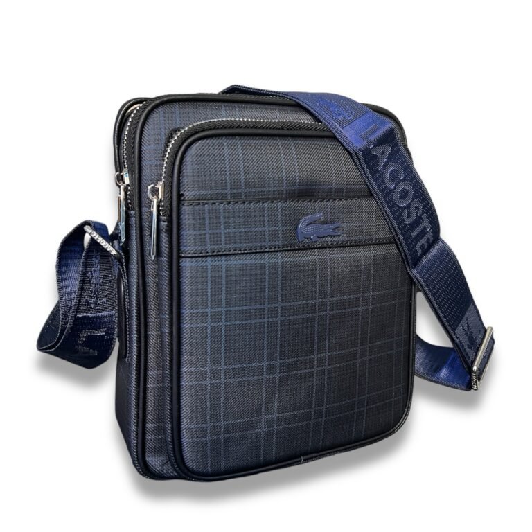 شنطة كروس لاكوست رجالي ازرق