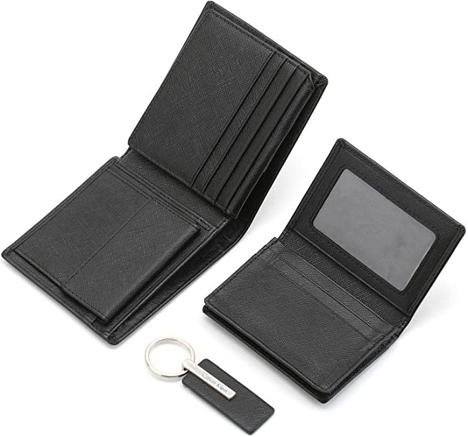 محفظة كالفن كلاين للرجال ، قطعتين ، مادليه مفاتيح 3 محفظة كالفن كلاين للرجال ، قطعتين ، مادليه مفاتيح